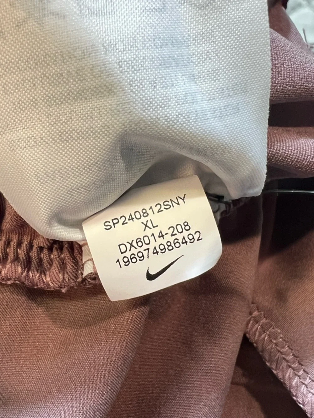 Nike Dri-FIT Running Shorts brief lining Women XL DX6014-208 Mauve Pink Training